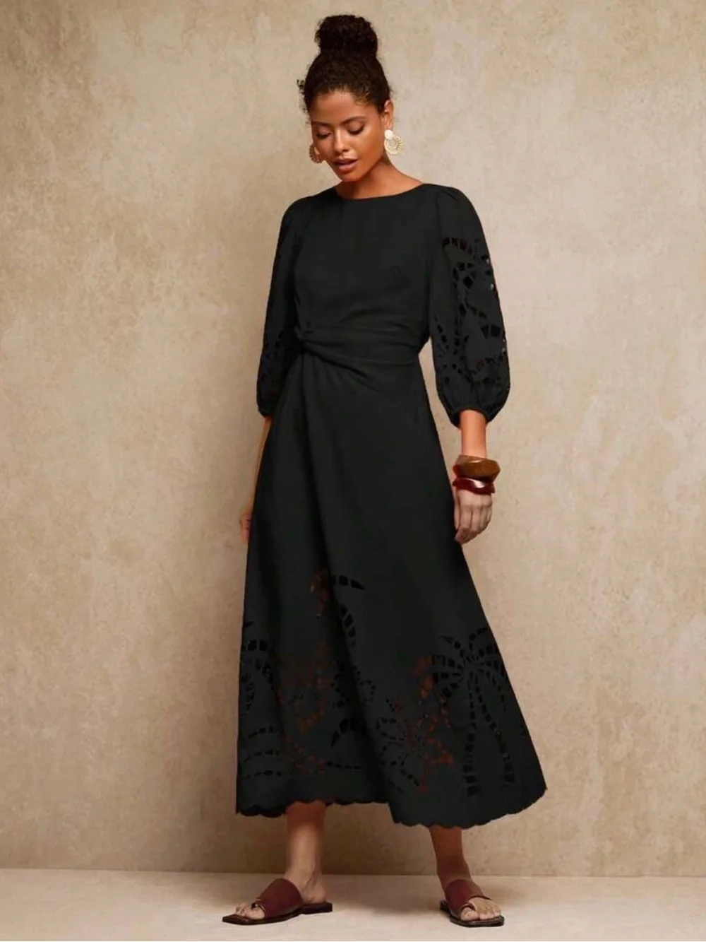 EUC SHEIN Laser Engraved Dress
